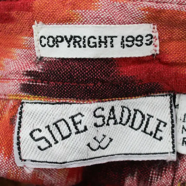 Vintage Side Saddle Southwestern Women's Large Long Sleeve Button-Up Shirt
