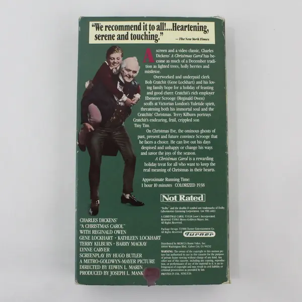 MGM/UA A Christmas Carol VHS 1988 Colorized Version M201451