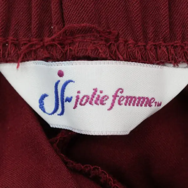 Jolie Femme Maroon Red Stirrup Pants Women's Medium