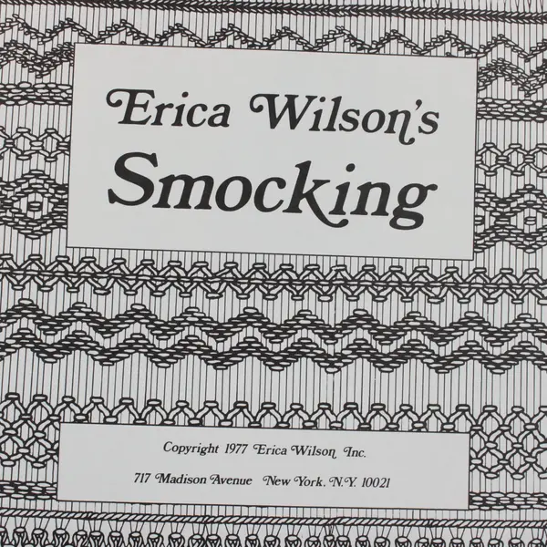 Vintage 1977 Erica Wilson's Smocking Paperback Needlework Crafts