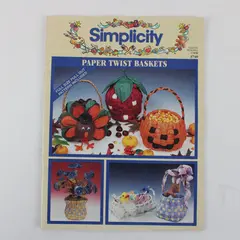 Vintage 1993 Simplicity #3740 Paper Twist Baskets Robin Greenwood Paperback