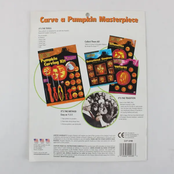 Pumpkin Masters Sensational Shadows Carving Pattern Book Martha Zellner 2003 Pbk