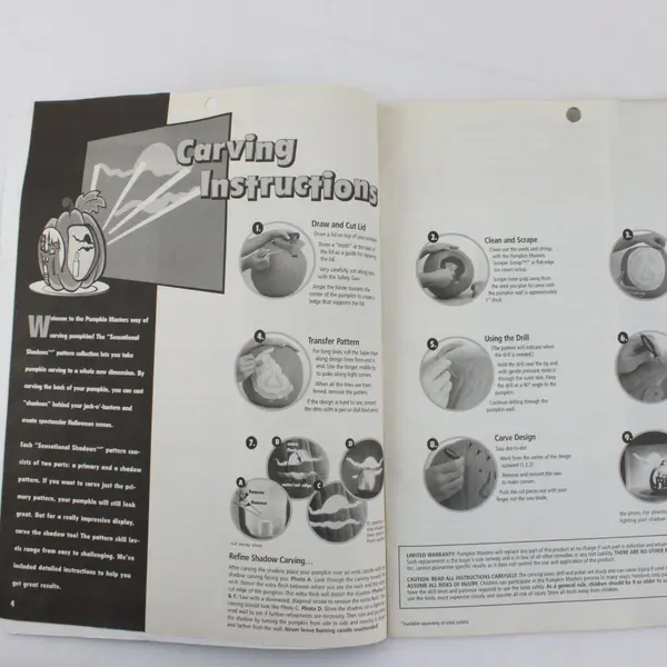 Pumpkin Masters Sensational Shadows Carving Pattern Book Martha Zellner 2003 Pbk