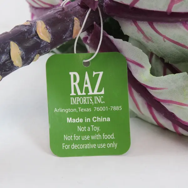 RAZ Imports Lot of 3 Faux Cabbage Plants Artificial Greenery Decor