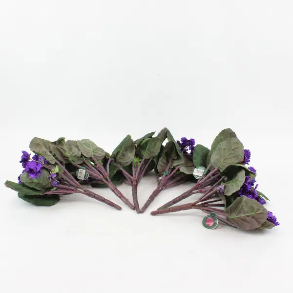 Lot of 6 Sullivans Artificial African Violets Faux Flowers Home Decor