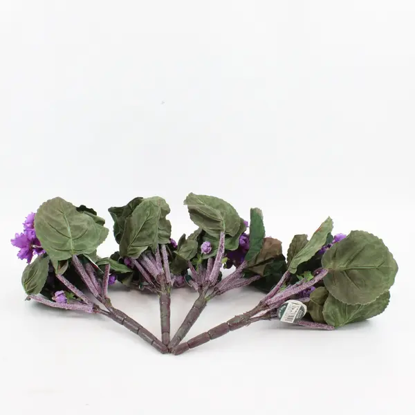 Lot of 4 Sullivans Artificial Light Purple African Violet Flowers