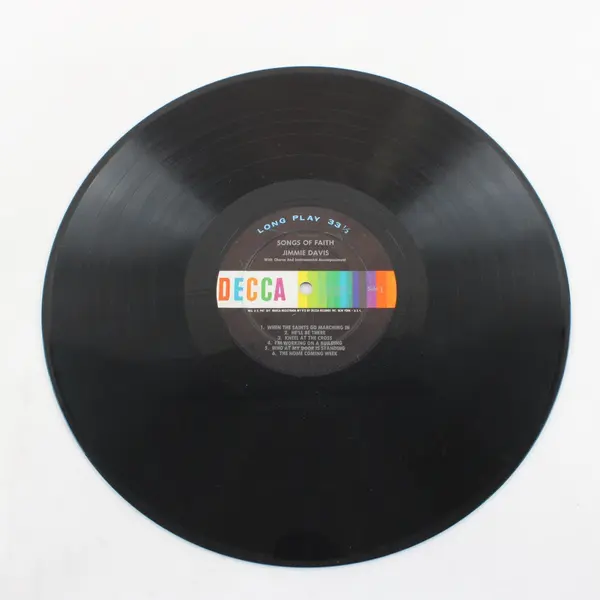 Jimmie Davis Songs Of Faith Decca DL 4220 12" Vinyl LP