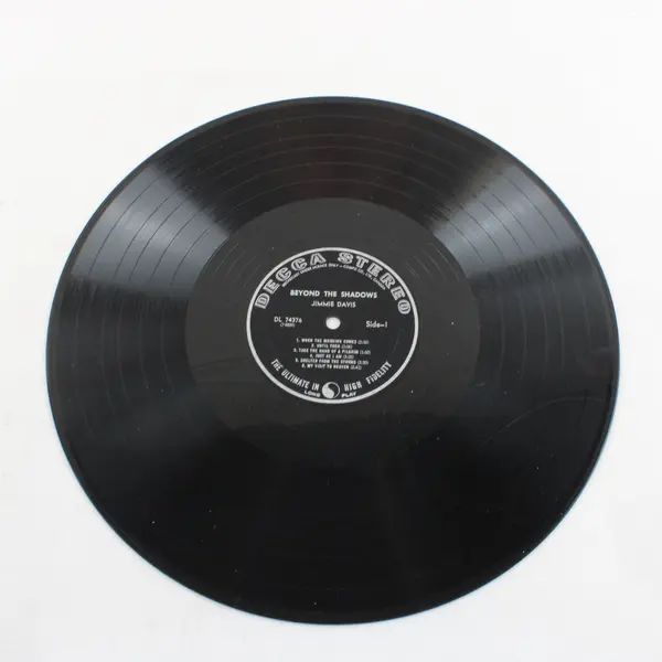 Jimmie Davis Beyond the Shadows Decca 12" Vinyl LP Record