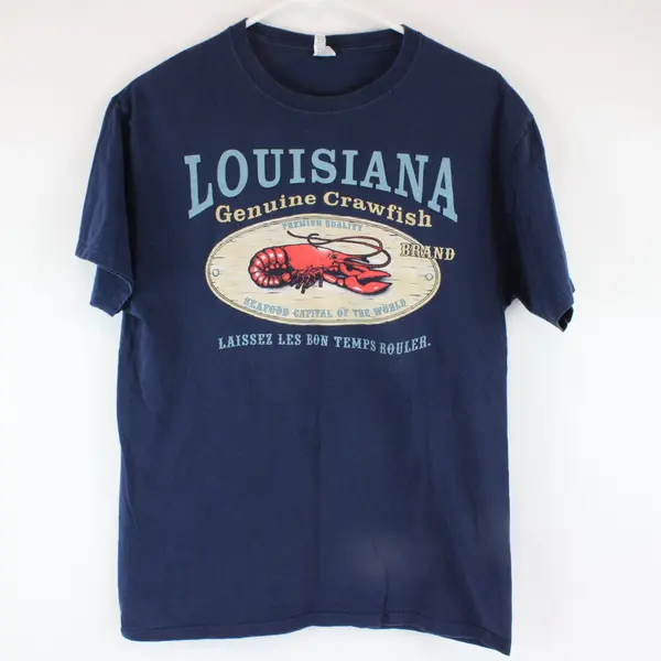 Fruit of the Loom Louisiana Genuine Crawfish Short Sleeve Shirt Size M