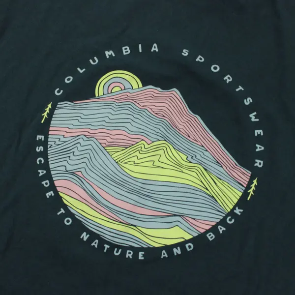 Columbia Sportswear "Escape to Nature and Back" Dark Turquoise T-Shirt Women's S