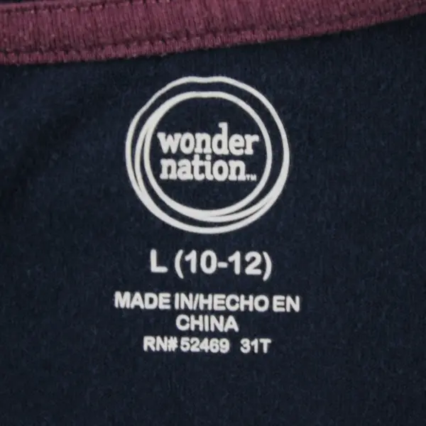 Wonder Nation Navy Blue Space Graphic Short Sleeve Shirt Youth Size L(10-12)