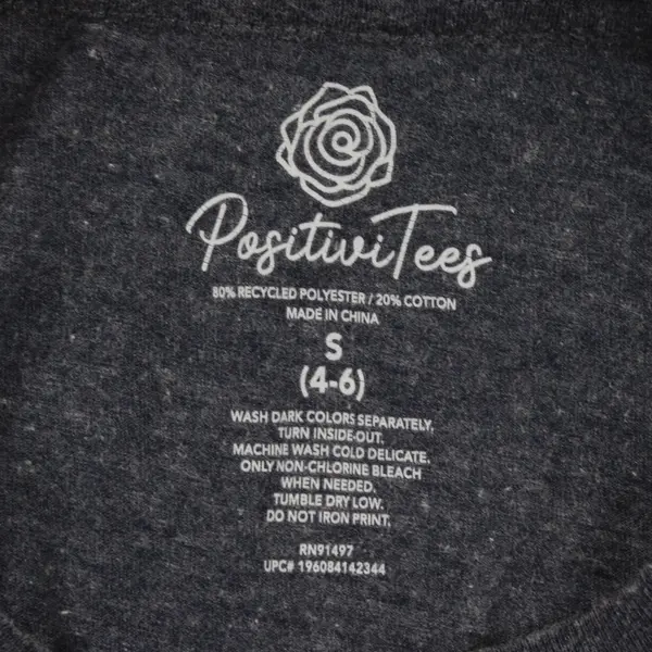 Positive Tees Gray "Be Kind" Rainbow Graphic Tank Top Women's S