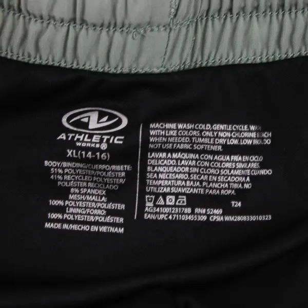 Athletic Works Green Sportswear Lined Shorts Youth Girls Size XL (14-16)