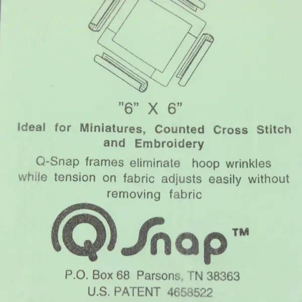 Pack Q Snap Plastic Clip Frame Kit for Needlework/Embroidery or Miniatures, New 