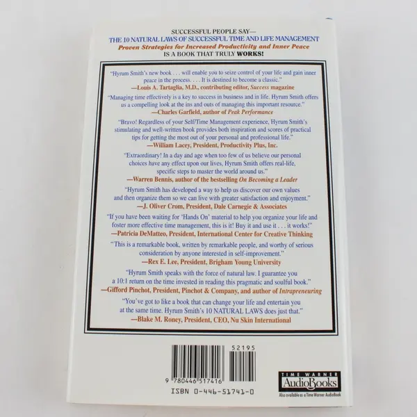 The 10 Natural Laws of Successful Time & Life Management Hyrum W Smith Hardcover