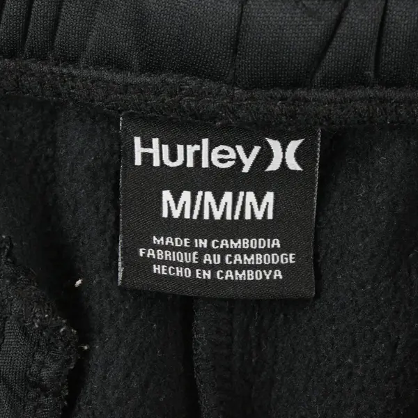 Hurley Black Drawstring Fleece Sweatpants Men's M