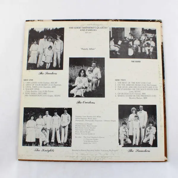 Family Affair The Good Shepherd's Quartet Gospel LP Ripcord RIP-1067