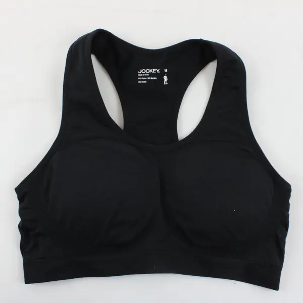 Jockey Black Racer Back Padded Sports Bra Size M