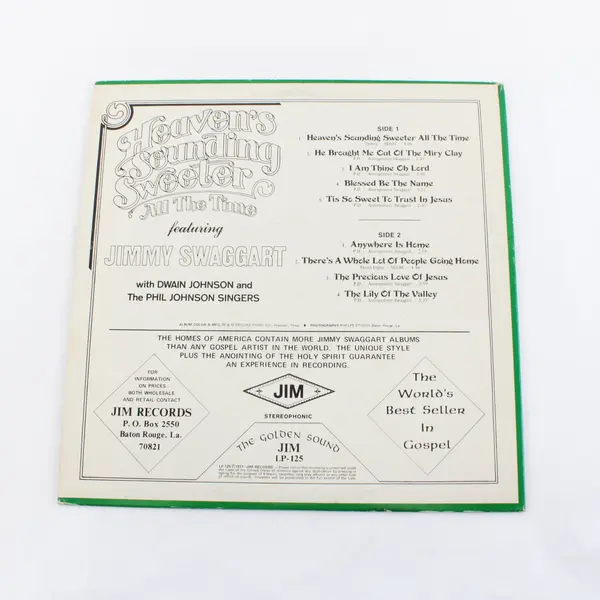 Jimmy Swaggart Heaven's Sounding Sweeter All The Time 12" Vinyl LP Jim Records