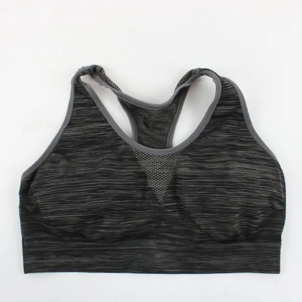 Jockey Black and Gray Racer Back Padded Sports Bra Size L
