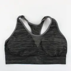 Jockey Black and Gray Racer Back Padded Sports Bra Size L