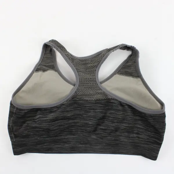 Jockey Black and Gray Racer Back Padded Sports Bra Size L