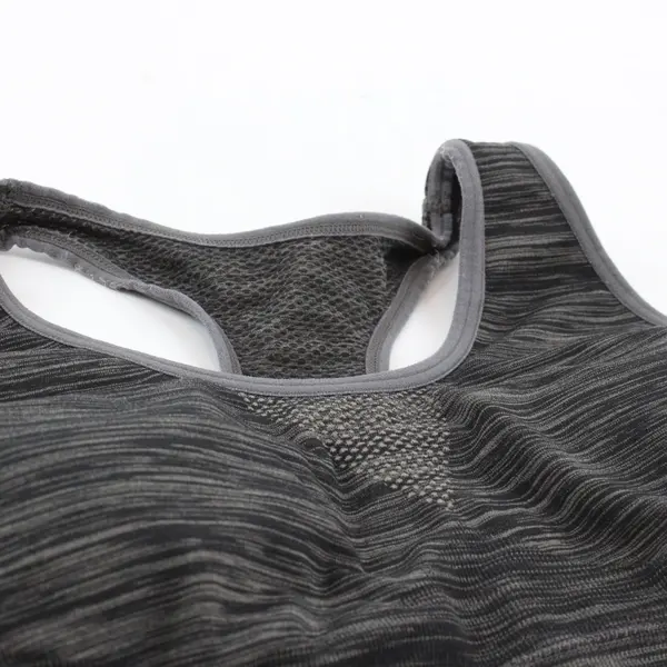 Jockey Black and Gray Racer Back Padded Sports Bra Size L