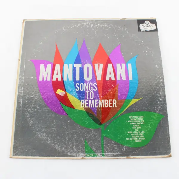 Mantovani Songs to Remember 12" LP Vinyl London Records LL 3149