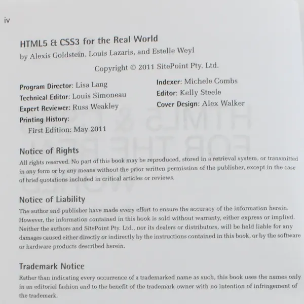 HTML5 & CSS3 for the Real World SitePoint Web Design Book