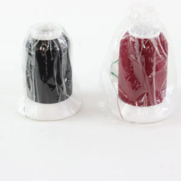 Lot of 2 YLI Corp Woolly Nylon Thread Spools Black Burgundy Japan