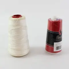 Lot of 2 Spools of Serger Thread, one is Maxi-Lock brand 3000 yds., Red & White 