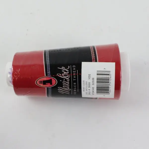 Lot of 2 Spools of Serger Thread, one is Maxi-Lock brand 3000 yds., Red & White 