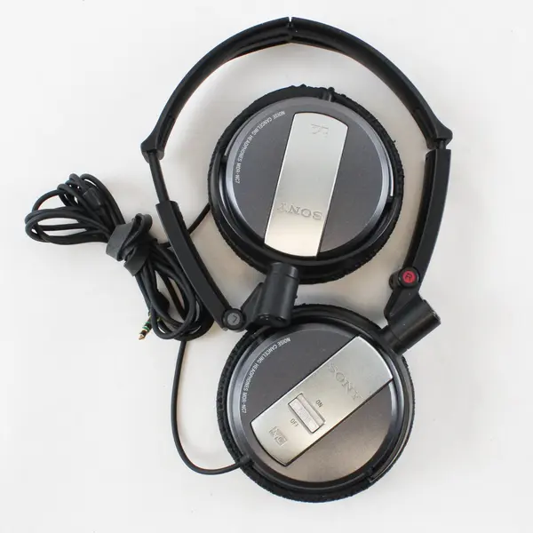Sony MDR-NC7 Noise Canceling Headphones Black Foldable Used