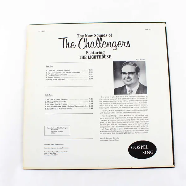 The New Sounds of The Challengers Featuring The Lighthouse LP Vinyl SLP 153