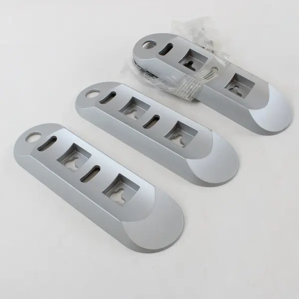 Lot of 3 Silver Dispenser Mounting Plates Brackets Keyhole Slots