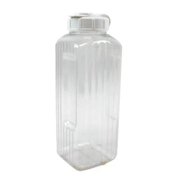 Lot of 3 Lock & Lock Clear Plastic Ribbed Refrigerator Water Bottles