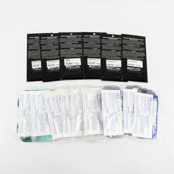 Lot of 15 Scott Replacement Lenses Lexan AMP Blue Flashback SGT Lexan Used