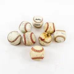 Lot of 8 Used Assorted Baseballs Rawlings & More Practice Display