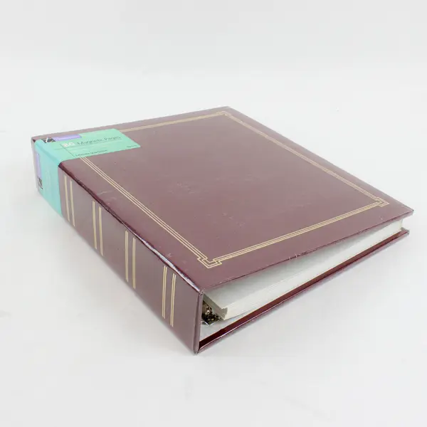 Thompson Photo Album 80 Magnetic Pages 3-Ring Binder Burgundy Large