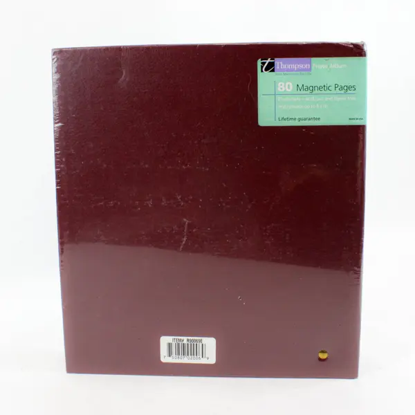 Thompson Photo Album 80 Magnetic Pages 3-Ring Binder Burgundy Large