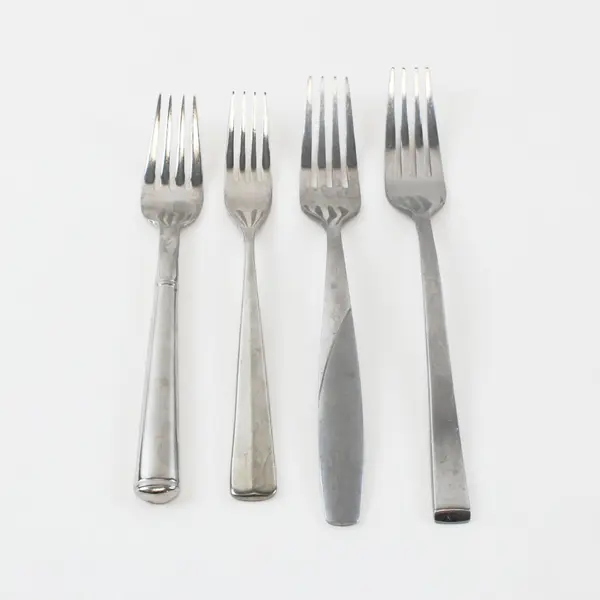 Lot of 4 Single Flatware Forks 7-8 Inch Used