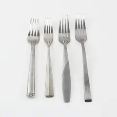 Lot of 4 Single Flatware Forks 7-8 Inch Used