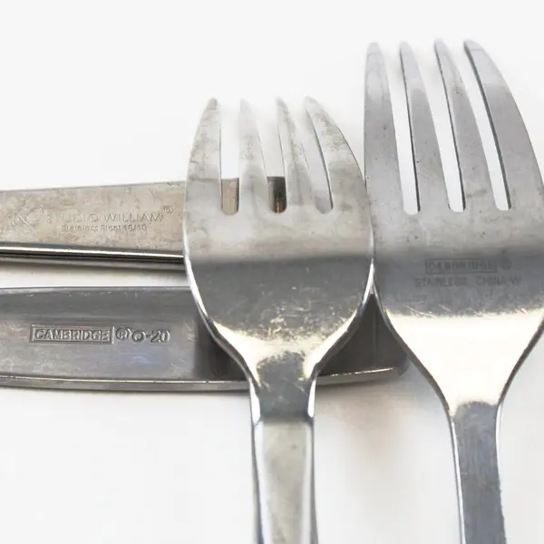 Lot of 4 Single Flatware Forks 7-8 Inch Used