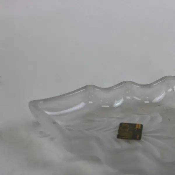 Vintage Mikasa Frosted Glass Christmas Tree Candy Dish 5-1/4"