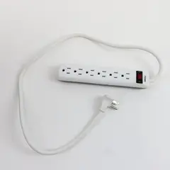 Prime PB8100V2 Power Strip Flat Plug 6 Outlet 3 Ft Cord