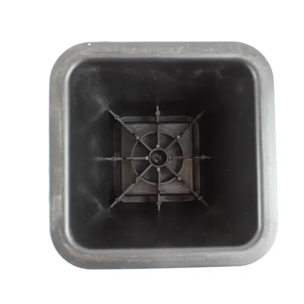 Set of 4 6-Inch Square Bed Risers Furniture Lifts Black Plastic