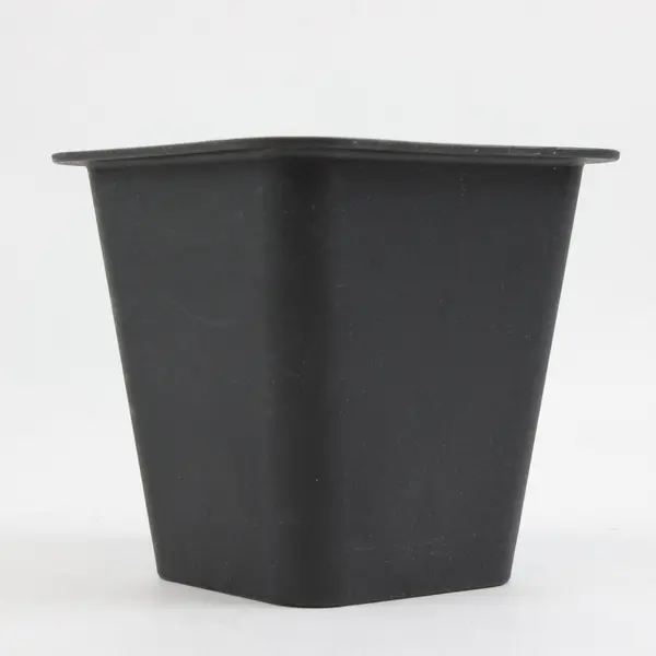 Set of 4 6-Inch Square Bed Risers Furniture Lifts Black Plastic