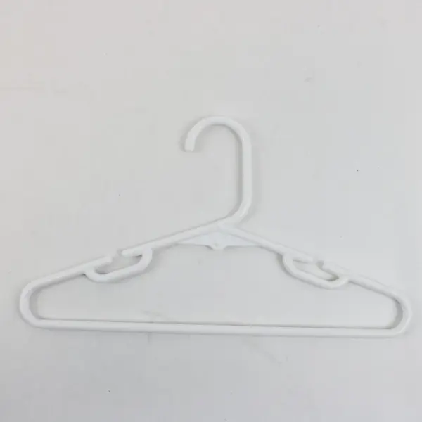 Lot of 10 Unbranded White Plastic Children's Clothes Hangers