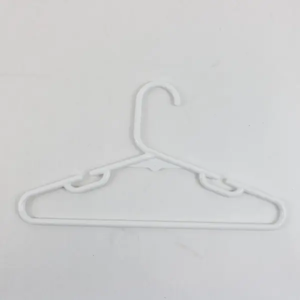 Lot of 10 Unbranded White Plastic Children's Clothes Hangers