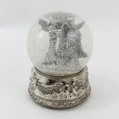 2000 Wallace Silversmiths Musical Snow Globe Hark! The Herald Angels Sing